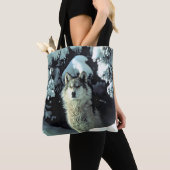 Wolf im Schnee Tasche (Von Nahem)