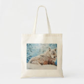 Wolf im Schnee Tragetasche (Vorne)
