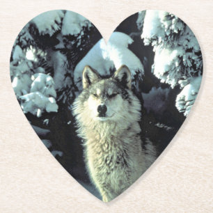 Wolf im Schnee Untersetzer