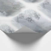 Wolf im Schnee Weihnachts-Wrapping Papper Geschenkpapier (Ecke)