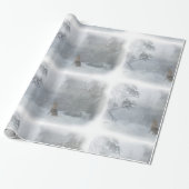 Wolf im Schnee Weihnachts-Wrapping Papper Geschenkpapier (Ungerollt)