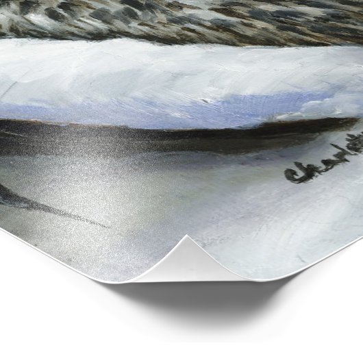 Wolf im Schneekunst Foto Print (Ecke)