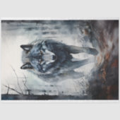 Wolf im Wald 1 Dekoupage Paper Seidenpapier (Vorderseite)