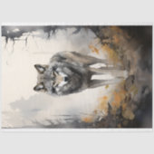 Wolf im Wald 3 Dekoupage Paper Seidenpapier (Vorderseite)