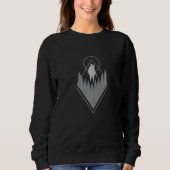 Wolf im Wald Abstrakte Kunst mit Diamant und m Sweatshirt (Vorderseite)