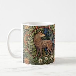 Wolf im Wald Art Nouveau Kaffeetasse