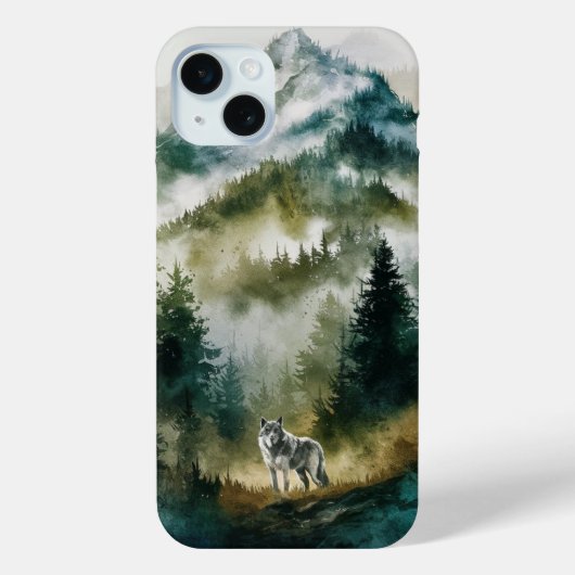 Wolf im Wald Case-Mate iPhone Hülle (Rückseite)
