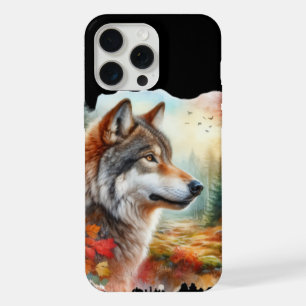 Wolf im Wald: Eine atemberaubende Mischung aus Nat iPhone 15 Pro Max Hülle