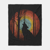 WOLF IM WALD FLEECEDECKE (Vorderseite)