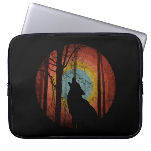 WOLF IM WALD FOREST LAPTOPSCHUTZHÜLLE (Vorderseite)