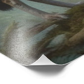 Wolf im Wald Fotodruck (Ecke)