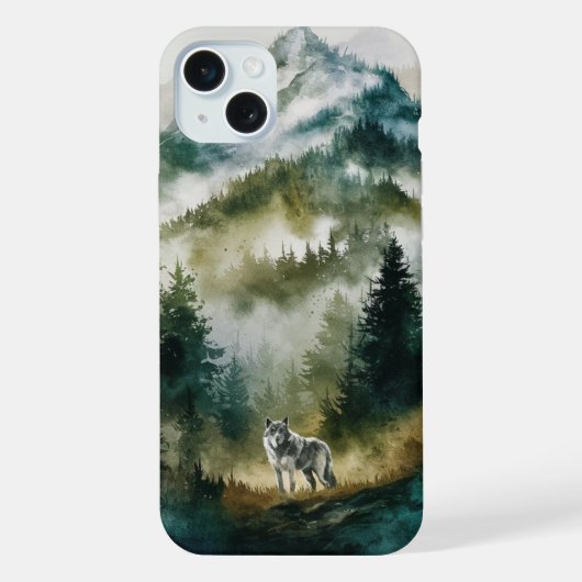Wolf Im Wald iPhone Hülle (Rückseite)
