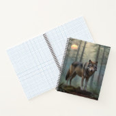 Wolf im Wald Notizblock (Innenseite)