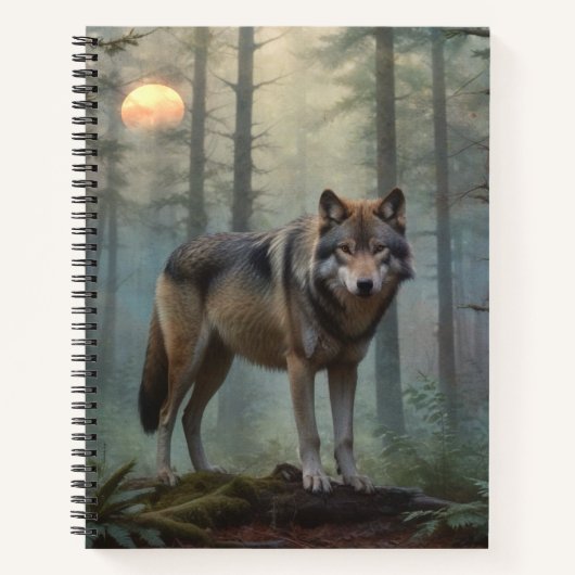 Wolf im Wald Notizblock (Vorderseite)