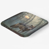 Wolf im Wald Pappteller (Gewinkelt)