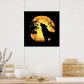 Wolf im Wald Poster (Küche)