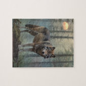 Wolf im Wald Puzzle (Horizontal)