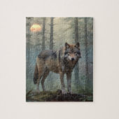 Wolf im Wald Puzzle (Vertikal)