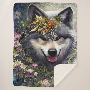 Wolf im Wald Sherpadecke