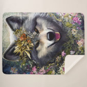Wolf im Wald Sherpadecke (Vorderseite (Horizontal))