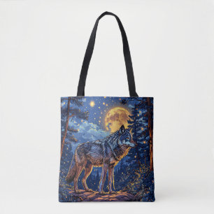 Wolf im Wald Tasche