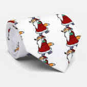 Wolf im Weihnachtsmann Kleidung Krawatte (Gerollt)