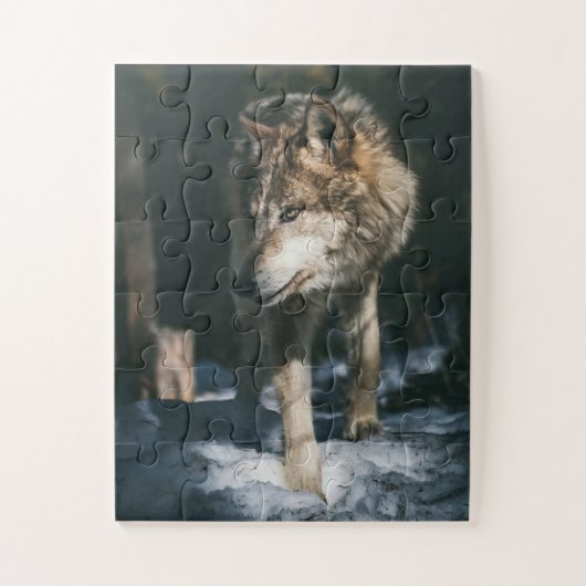 Wolf im Wildtier Puzzle (Vertikal)