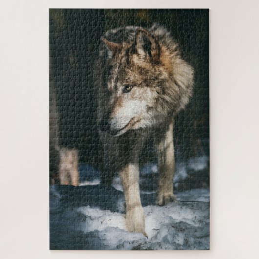 Wolf im Wildtier Puzzle (Vertikal)