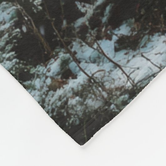 Wolf im Winter Fleecedecke (Ecke)