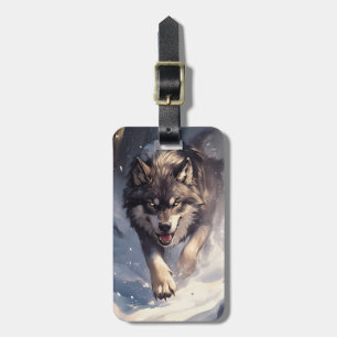 Wolf im Winter Gepäckanhänger