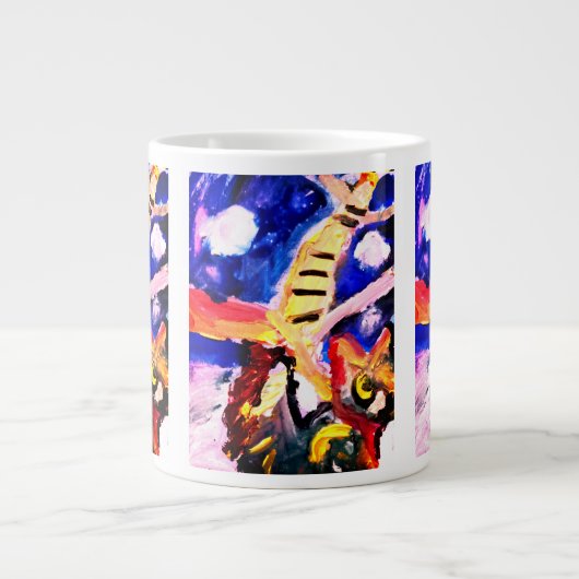 Wolf im Winter Jumbo-Tasse (Vorderseite)