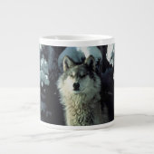 Wolf im Winter Jumbo-Tasse (Vorderseite)
