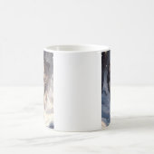 Wolf im Winter Kaffeetasse (Mittel)