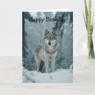 Wolf im Winter Karte