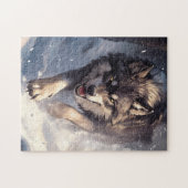Wolf im Winter Puzzle (Horizontal)