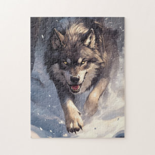 Wolf im Winter Puzzle