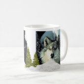 Wolf im Winter Snow Wildlife Lover Coffee Kaffeetasse (VorderseiteRechts)