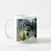 Wolf im Winter Snow Wildlife Lover Coffee Kaffeetasse (Links)