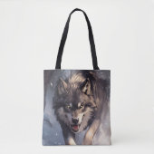 Wolf im Winter Tasche (Vorderseite)