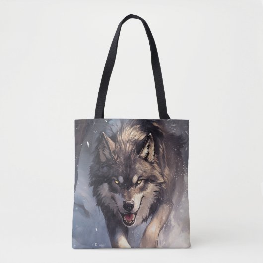 Wolf im Winter Tasche (Vorderseite)