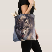 Wolf im Winter Tasche (Von Nahem)