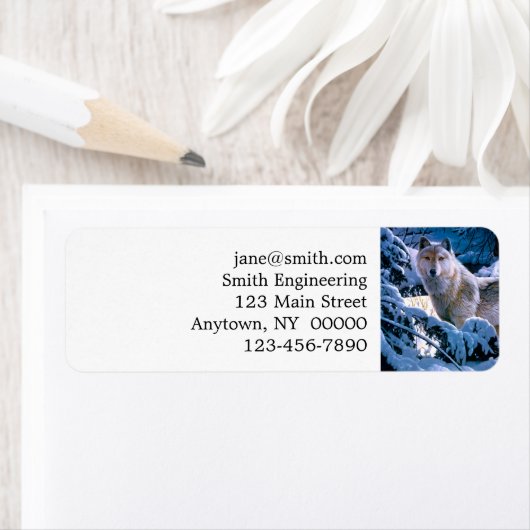 Wolf im Winter Waldmalerei (Insitu)