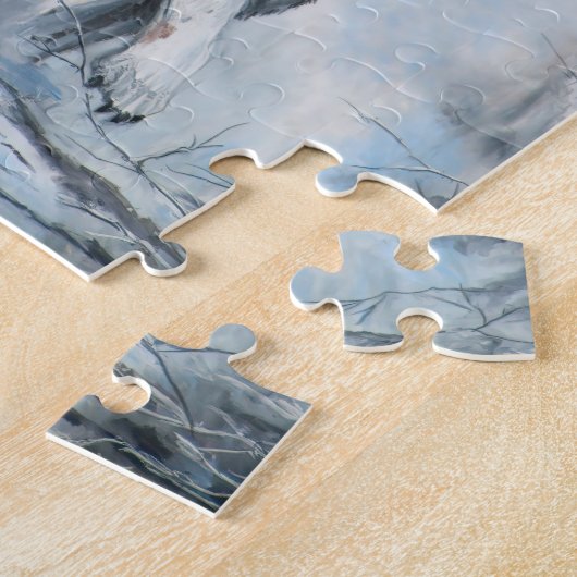 Wolf im Winterwald Puzzle (Seite)