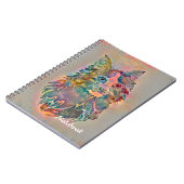 Wolf in Blume Notizblock (Linke Seite)