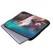 Wolf in den Bergen Laptopschutzhülle (Vorne Knopf)