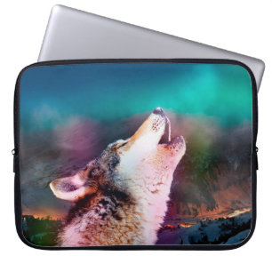 Wolf in den Bergen Laptopschutzhülle
