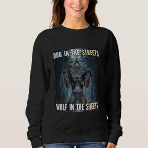 Wolf in den Blättern Funny Alpha Werwolf Wolf Meme Sweatshirt