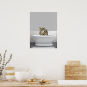 Wolf in der Badewanne Bubble Bad Poster (Küche)