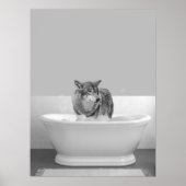 Wolf in der Badewanne Schaumbad Poster (Vorne)