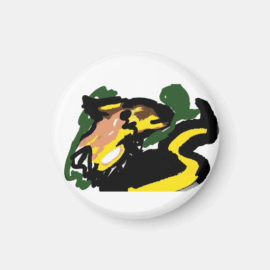Wolf in der Herbstzeit Magnet (Vorne)